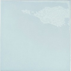 Carrelage imitation Zellige bleu ciel brillant, eqxvillage cloud carré rectangulaire