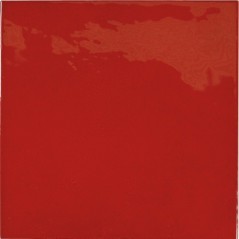 Carrelage imitation Zellige rouge brillant, eqxvillage volcanic red carré et rectangulaire