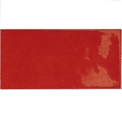 Carrelage imitation Zellige rouge brillant, eqvillage volcanic red