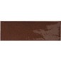 Carrelage imitation Zellige marron chocolat brillant, eqxvillage wallnut brown rectangle et carré