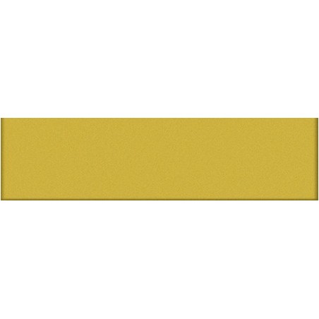 Mosaique rectangulaire mat de couleur jaune senape 5X20X0.7cm sur trame, en grès cérame VOX